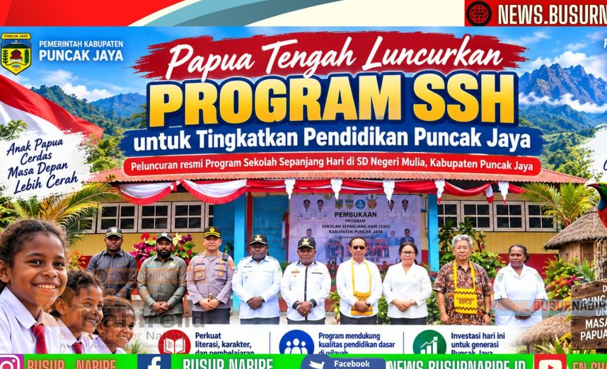 Sekolah Sepanjang Hari Diluncurkan di Puncak Jaya, Siswa Belajar hingga Sore